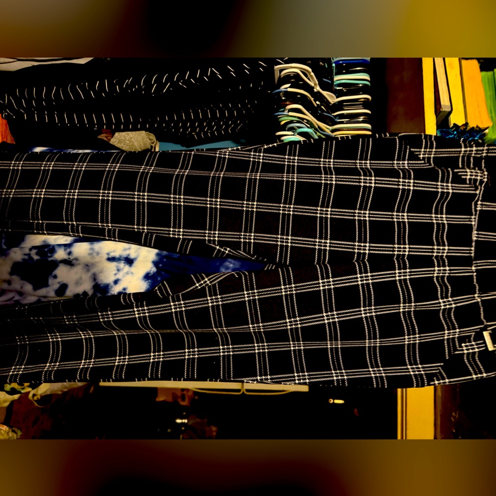 Black and White Plaid Pants